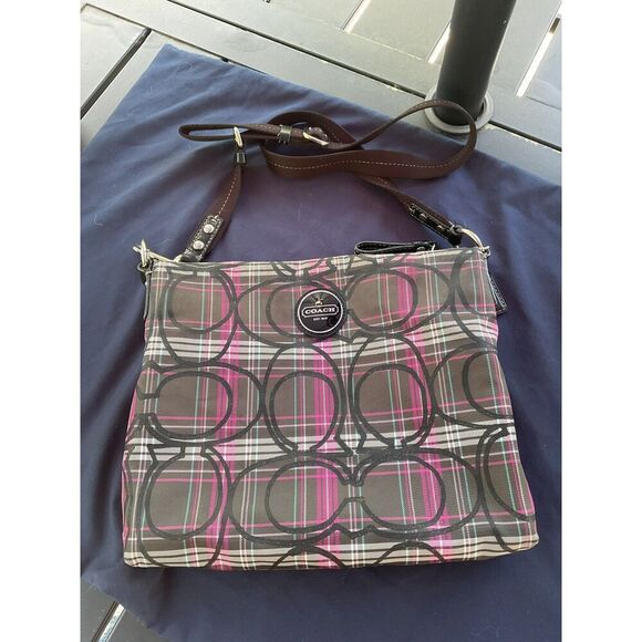 Coach Tartan Plaid Crossbody Bag - Picture 1 of 9